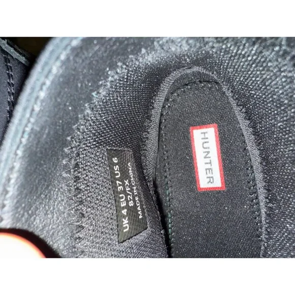 Hunter Womens Waterproof Seam-Sealed Black Rain Boots Size US 6 Durable Non-Slip - Picture 10 of 10